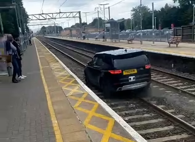 Stolen Range Rover Driven on Rail Track