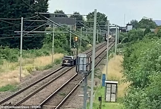 Stolen Range Rover Driven on Rail Track